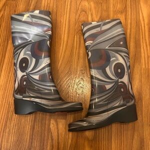 Emilio Pucci Multicolor Patterned Rain Boots